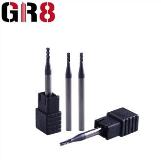 2 חלילים חותך כרסום שטוח בקוטר מיקרו